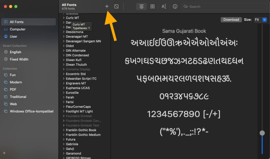 Mac Font Book: Mac OS X "Font Book" App for managing system-wide fonts. Add custom fonts on a mac.
