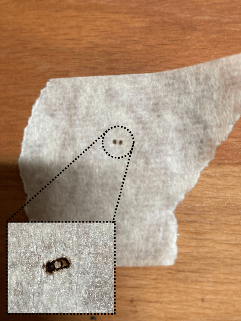 Example of a TEM-10 error. The laser tube is defective!

